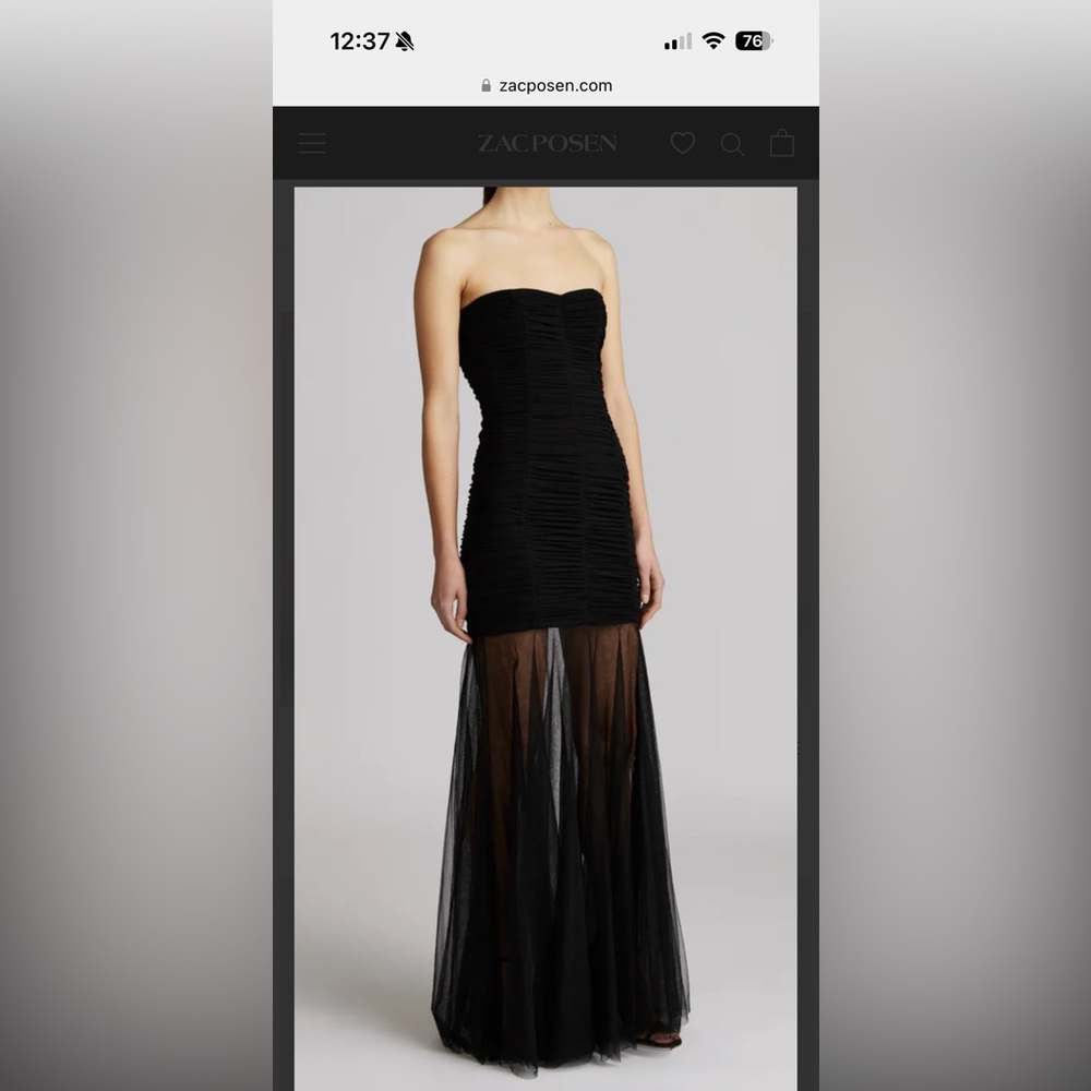 Zac Posen, RUCHED BODYCON TULLE GOWN
Style #F235018-001